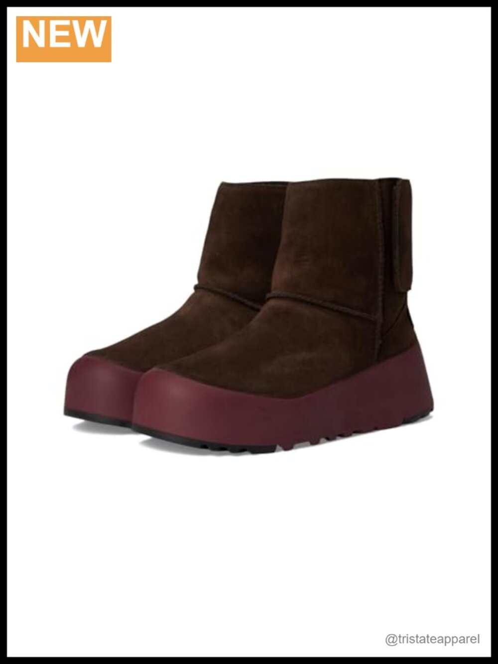 Women's Water-Resistant Suede Mid-Calf Fashion Boot with Hook-and-Loop Closure